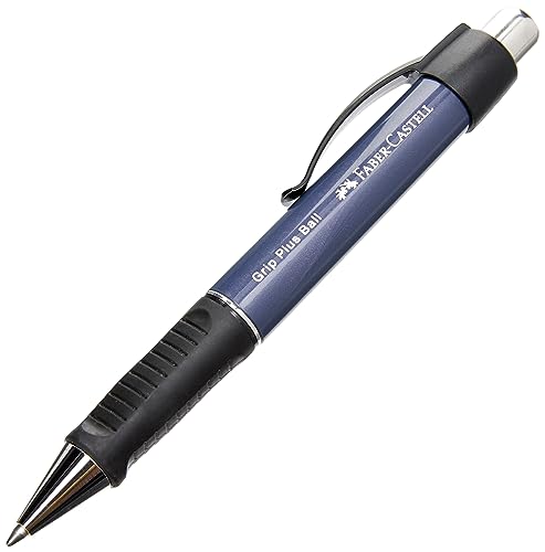 FABER-CASTELL 140732 - Kugelschreiber GRIP PLUS BALL, Mine M, Schaftfarbe blau metallic, Tintenfarbe blau, 1 Stück FABER-CASTELL 140732 - Kugelschreiber GRIP PLUS BALL, Mine M, Schaftfarbe blau metallic, Tintenfarbe blau, 1 Stück von Faber-Castell