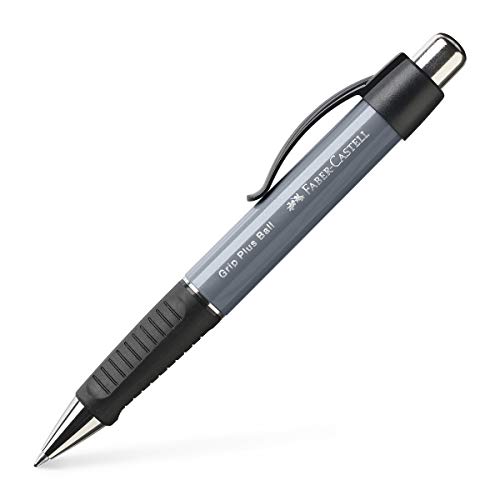 Faber-Castell 140789 - Kugelschreiber Grip Plus Ball, Stärke M, stone grey, 1 Stück von Faber-Castell