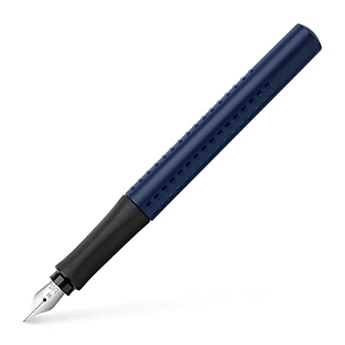 Faber-Castell 140804 - moderner Füller Grip 2011 mit Ergonomisches Design und Hochwertige Konstruktion, Füllfederhalter mit Feder M, Nachfüllbar inkl. Tintenpatrone - klassik blau, 1 Stück von Faber-Castell