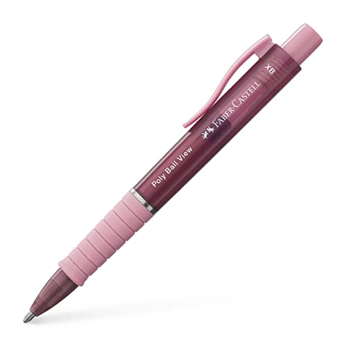 Faber-Castell 145753 - Kugelschreiber Poly Ball View, Mine XB, rose shadow, 1 Stück von Faber-Castell