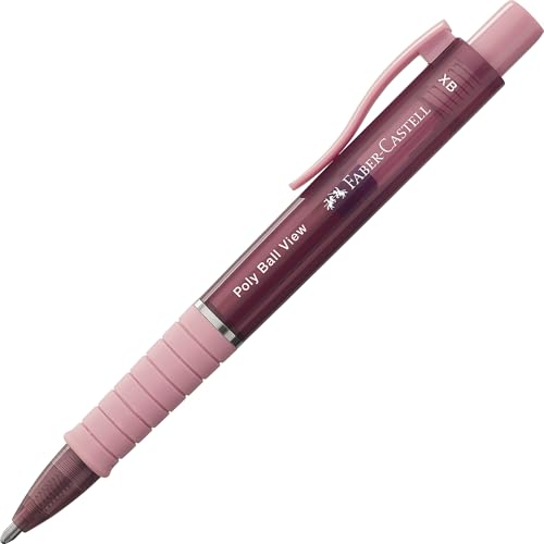 Faber-Castell 145753 - Kugelschreiber Poly Ball View, Mine XB, rose shadow, 1 Stück von Faber-Castell