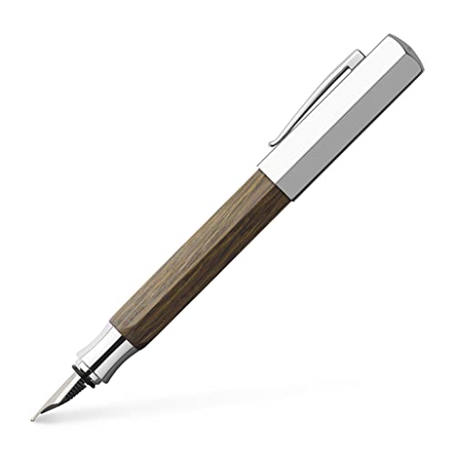 Faber-Castell 147582 Füllfederhalter Ondoro Räuchereiche, Feder EF, braun von Faber-Castell