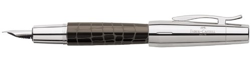 Faber-Castell 148271 - Füllfederhalter e-motion Edelharz / Kroko, Feder: F, inklusive Geschenkverpackung, Schaftfarbe: braun / silber Faber-Castell 148271 - Füllfederhalter e-motion Edelharz / Kroko, Feder: F, inklusive Geschenkverpackung, Schaftfarbe: braun / silber von Faber-Castell