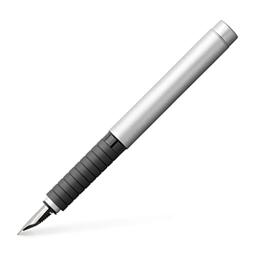 Faber-Castell 148520 - Füllfederhalter Basic Metall matt, Feder M, Silber, 1 Stück von Faber-Castell