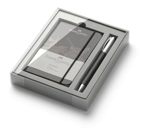 FABER-CASTELL 149623 - Schreibset Ambition Edelharz, Notizbuch DIN A6 mit Kugelschreiber von FABER-CASTELL