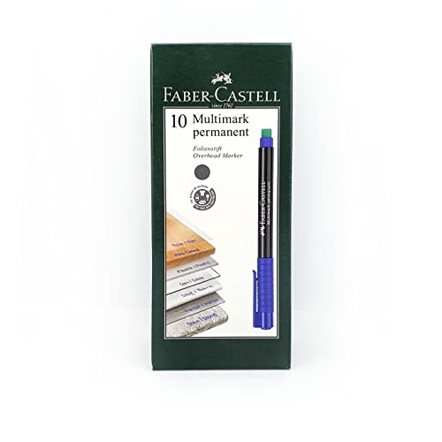 Faber-Castell 152551 blau 1 (S) Permanent Marker – Permanent Marker (blau, schwarz, blau, Kunststoff, 1 mm, 1 PC (S)) von Faber-Castell