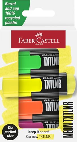 Faber-Castell 154204 Textmarker TXTLNR, 4 Stück, Neon Faber-Castell 154204 Textmarker TXTLNR, 4 Stück, Neon von Faber-Castell