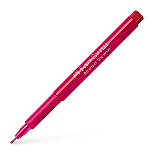 FABER-CASTELL 155421 - Fineliner Broadpen 1554, Strichbreite 0,8 mm, dokumentenecht, rot, 1 Stück FABER-CASTELL 155421 - Fineliner Broadpen 1554, Strichbreite 0,8 mm, dokumentenecht, rot, 1 Stück von Faber-Castell