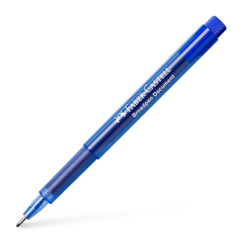 Faber-Castell 155451 - Fineliner Broadpen 1554, 0.8 mm, blau, 1 Stück von Faber-Castell