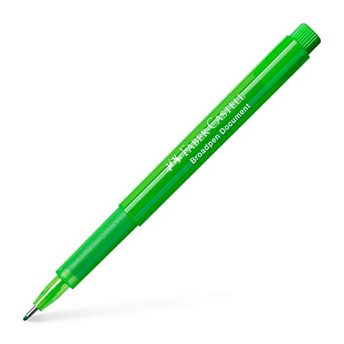 FABER-CASTELL 155466 - Fineliner Broadpen 1554, Strichbreite 0,8 mm, dokumentenecht, hellgrün, 1 Stück FABER-CASTELL 155466 - Fineliner Broadpen 1554, Strichbreite 0,8 mm, dokumentenecht, hellgrün, 1 Stück von Faber-Castell