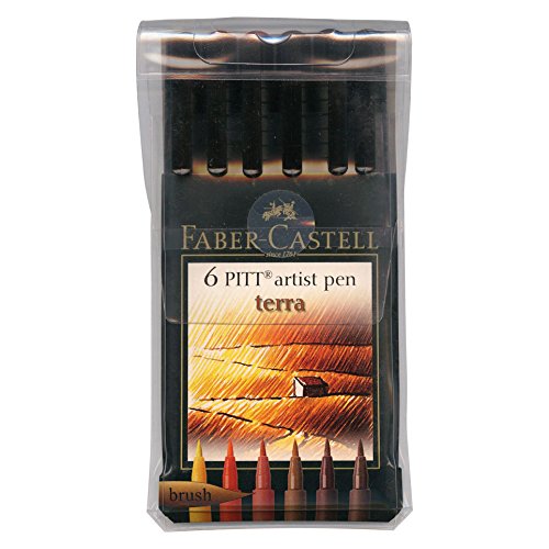 FABER-CASTELL 167106 - Tuschestift PITT artist pen brush -Terra- 6er Packung FABER-CASTELL 167106 - Tuschestift PITT artist pen brush -Terra- 6er Packung von Faber-Castell