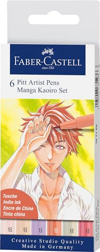 Faber-Castell 167168 Tuschestifte Kaoiro Set, Etui mit 6 Pinselstiften in Verschiedenen Farben, Geeignet für Präzises Zeichnen und Kreative Manga-Kunstwerke Faber-Castell 167168 Tuschestifte Kaoiro Set, Etui mit 6 Pinselstiften in Verschiedenen Farben, Geeignet für Präzises Zeichnen und Kreative Manga-Kunstwerke von Faber-Castell