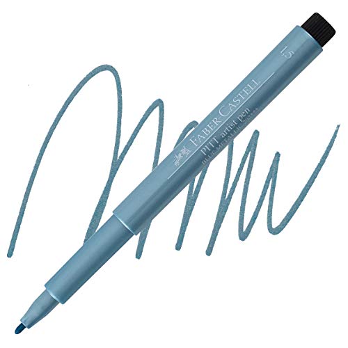 Faber-Castell 167392 - Tuschestift Pitt artist pen, Stärke 1,5 mm, blau metallic von Faber-Castell