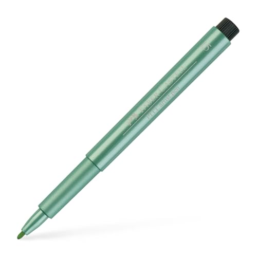 Faber-Castell 167394 - Tuschestift Pitt artist pen, Stärke 1.5 mm, grün metallic von Faber-Castell