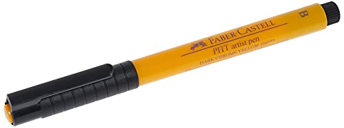 FABER-CASTELL 167409 - Tuschestift Pitt artist pen brush, Strichstärke B, Farbe 109, chromgelb dunkel von Faber-Castell