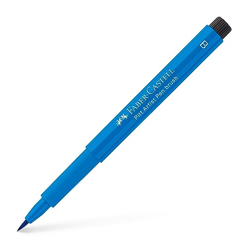 FABER-CASTELL 167410 - Tuschestift Pitt artist pen brush, Strichstärke B, Farbe 110, phthaloblau FABER-CASTELL 167410 - Tuschestift Pitt artist pen brush, Strichstärke B, Farbe 110, phthaloblau von Faber-Castell