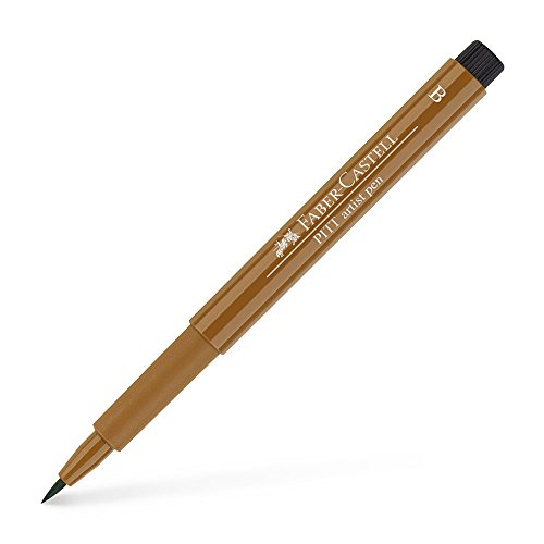 Faber-Castell 167480 - Tuschestift Pitt artist pen brush, Strichstärke B, Farbe 180, umbra natur von Faber-Castell