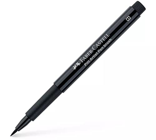 Faber-Castell 167499 - Tuschestift Pitt artist pen brush, Strichstärke B, Farbe 199, schwarz von Faber-Castell