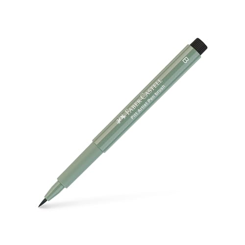 Faber-Castell 167572 - Tuschestift Pitt artist pen brush, Strichstärke B, Farbe 172, grünerde von Faber-Castell