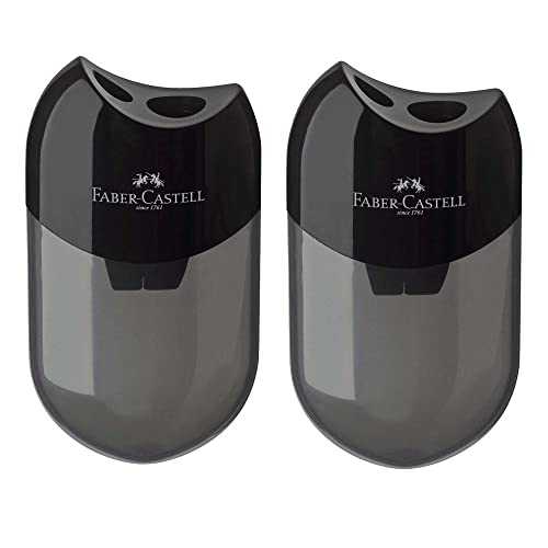 Faber-Castell 183500 Doppelspitzdose, Gehäusefarbe: schwarz/transparent (2 Spitzer) von Faber-Castell