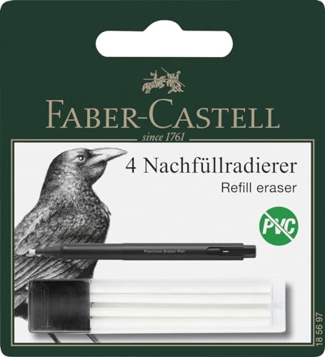 FABER-CASTELL 185697 - Ersatzradierer Precision Eraser Pen, 4 Nachfüllradierer für Radiergummi Stift FABER-CASTELL 185697 - Ersatzradierer Precision Eraser Pen, 4 Nachfüllradierer für Radiergummi Stift von Faber-Castell