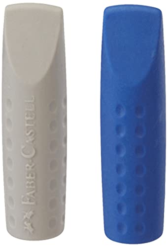 Faber-Castell 187001 - Radiergummi Radierer Grip 2001, 2-er Set, farblig sortiert (Sortiment) von Faber-Castell