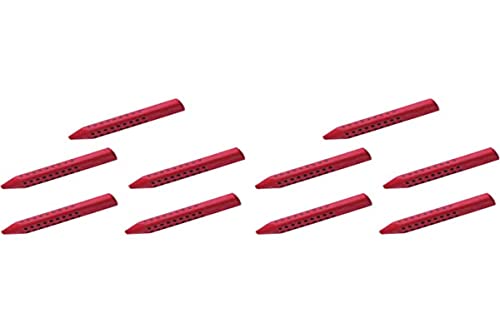 Faber-Castell 187101 - Dreieckradierer Grip 2001 (10x Rot) von Faber-Castell