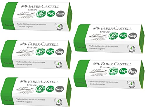 FABER-CASTELL 187250 - Radiergummi Erasure, PVC-frei, Dust-free, grün, 5 Stück FABER-CASTELL 187250 - Radiergummi Erasure, PVC-frei, Dust-free, grün, 5 Stück von Faber-Castell