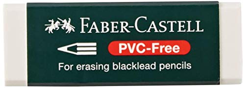 Faber-Castell 188121 - Radierer 7081 N PVC-Free, Kunststoff, weiß von Faber-Castell