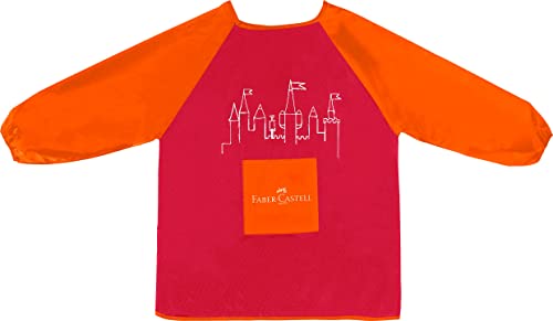 FABER-CASTELL 201204 - Kinder-Malschürze, rot/orange, Einheitsgröße von Faber-Castell