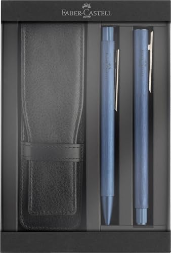 Faber-Castell 202186 - Geschenkset Neo Slim dunkelblau, mit Füller, Kugelschreiber und Stifteetui, Schreibset edel Faber-Castell 202186 - Geschenkset Neo Slim dunkelblau, mit Füller, Kugelschreiber und Stifteetui, Schreibset edel von Faber-Castell