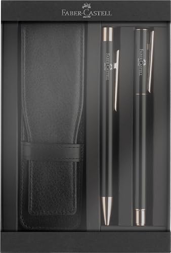 Faber-Castell 202187 - Geschenkset Neo Slim schwarz roségold, mit Füller, Kugelschreiber und Stifteetui, Schreibset edel Faber-Castell 202187 - Geschenkset Neo Slim schwarz roségold, mit Füller, Kugelschreiber und Stifteetui, Schreibset edel von Faber-Castell