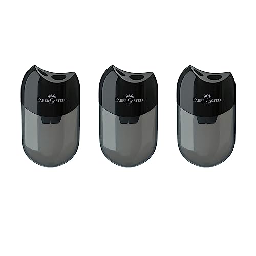 FABER-CASTELL 205005 - Doppelspitzdose 183500, Gehäusefarbe: schwarz / transparent, 3 Stück FABER-CASTELL 205005 - Doppelspitzdose 183500, Gehäusefarbe: schwarz / transparent, 3 Stück von Faber-Castell