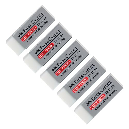FABER-CASTELL 205053 - Radiergummi Dust-Free, Kunststoff, weiß, 5 Stück FABER-CASTELL 205053 - Radiergummi Dust-Free, Kunststoff, weiß, 5 Stück von Faber-Castell