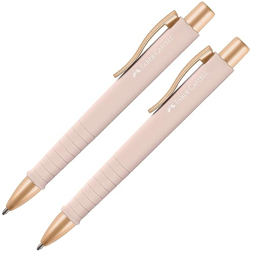 FABER-CASTELL 205092 - Kugelschreiber Poly Ball pale rose, 2 Stück, mit auswechselbarer XB Mine, dokumentenecht FABER-CASTELL 205092 - Kugelschreiber Poly Ball pale rose, 2 Stück, mit auswechselbarer XB Mine, dokumentenecht von Faber-Castell