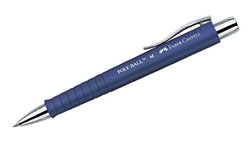 Faber-Castell 241151 - Kugelschreiber Poly Ball M, 0,5 mm, blau, 1 Stück, mit auswechselbarer Mine, dokumentenecht von Faber-Castell