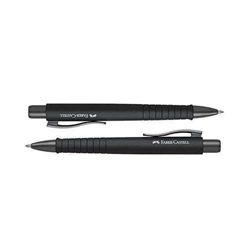 Faber-Castell 241190 Kugelschreiber, POLY BALL XB, schwarz (All Black Doppelpack) von Faber-Castell