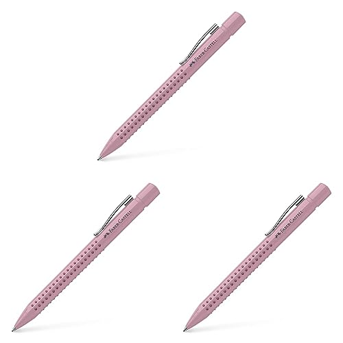 Faber-Castell 243907 - Kugelschreiber Grip 2010, Mine M, rose shadows, 1 Stück (Packung mit 3) von Faber-Castell