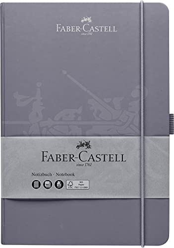 Faber-Castell 27825 - Notizbuch DIN A5, 145 x 210 mm, Papierqualität 100g/qm - FSC-Mix, dapple gray, 1 Stück von Faber-Castell