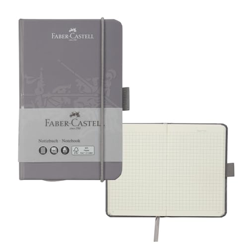 Faber-Castell 27827 - Notizbuch DIN A6, 90 x 140 mm, Papierqualität 100g/qm - FSC-Mix, dapple gray, 1 Stück von Faber-Castell