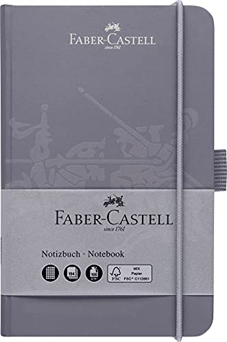 Faber-Castell 27827 - Notizbuch DIN A6, 90 x 140 mm, Papierqualität 100g/qm - FSC-Mix, dapple gray, 1 Stück von Faber-Castell