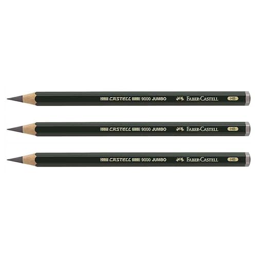 Faber-Castell 3 Bleistifte CASTELL 9000 Jumbo Mine 5,3 mm HB Faber-Castell 3 Bleistifte CASTELL 9000 Jumbo Mine 5,3 mm HB von Faber-Castell
