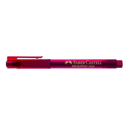 Faber-Castell 3Stifte 4er Etui Filz Fineliner BROADPEN 1554, rot von Faber-Castell