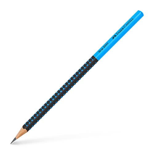 Faber-Castell 517010 - Bleistift Grip 2001 Two Tone, Härtegrad HB, schwarz-blau, 1 Stück von Faber-Castell