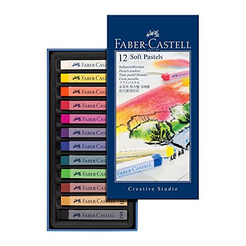 Faber-Castell 128312 - Softpastellkreiden, 12 Farben, weiche Pastellkreiden, leicht verwisch- und mischbar von Faber-Castell