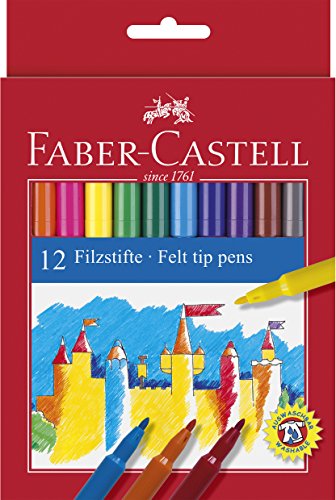 Faber-Castell 554212 - Filzstift im Kartonetui, 12 Stück von Faber-Castell