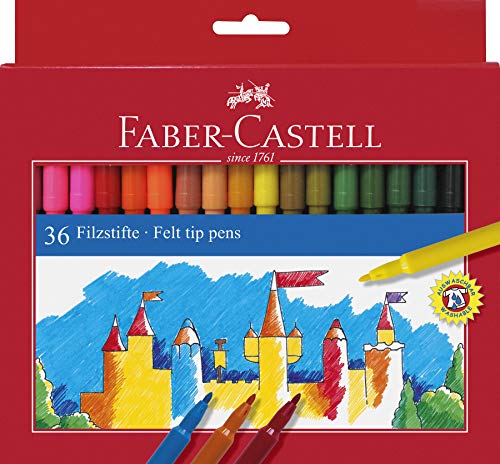 Faber-Castell 554236 - Filzstifte, im Kartonetui, 36 Stück von Faber-Castell