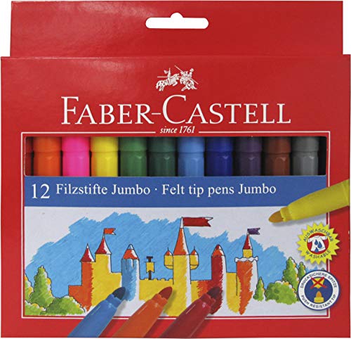 Faber-Castell 554312 - Filzstift Jumbo, 12er Kartonetui von Faber-Castell