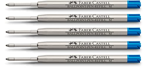 Faber-Castell 5x Kugelschreiber Refill Medium Blau von Faber-Castell