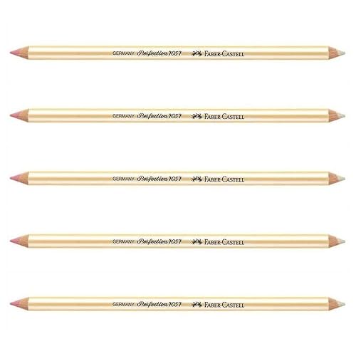 Faber-Castell 7057 Radierstifte Perfection Doppelspitze, goldfarben, 5 Stück Faber-Castell 7057 Radierstifte Perfection Doppelspitze, goldfarben, 5 Stück von Faber-Castell